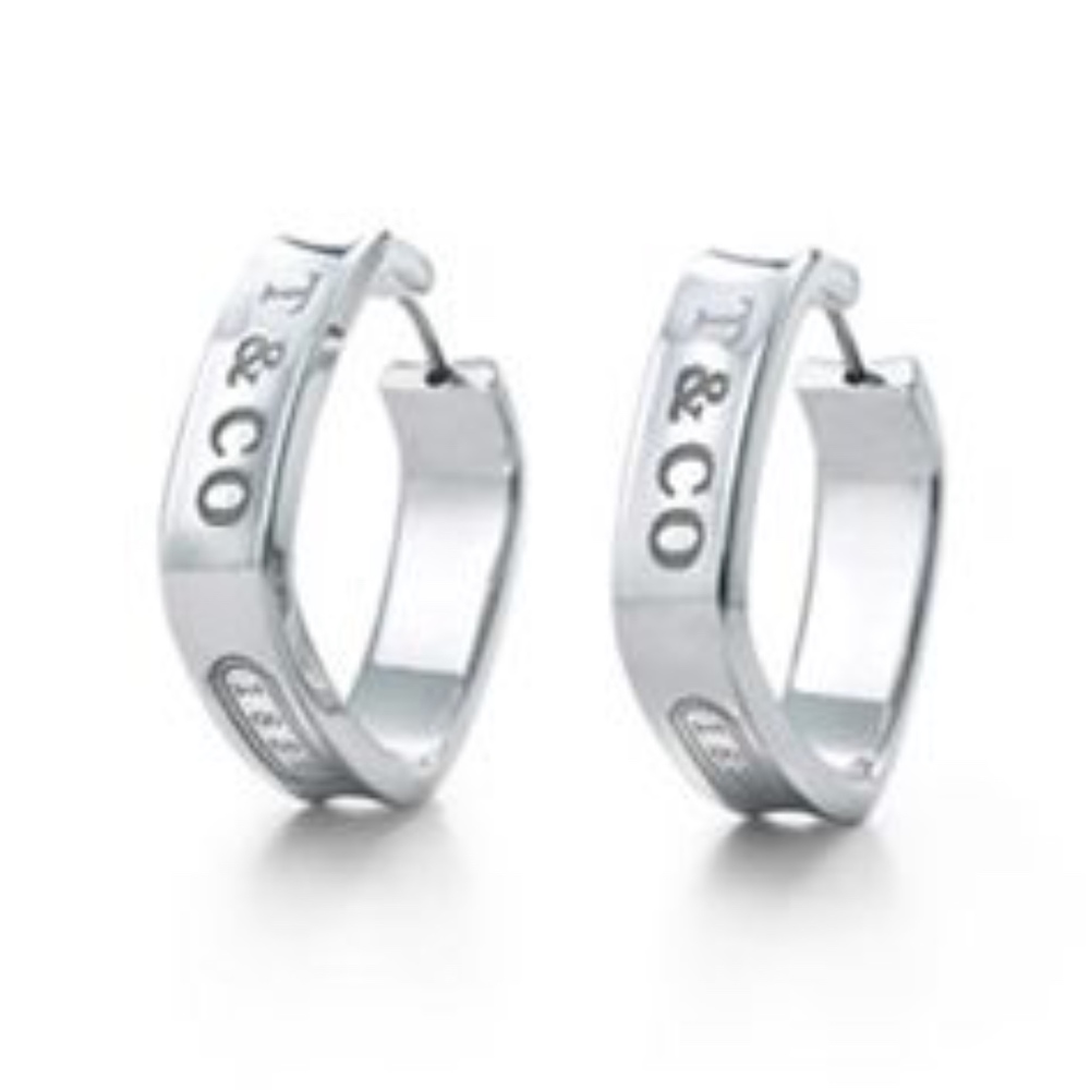 Tiffany & Co 1837 Square Hoop Earrings Rare